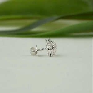 Pendientes de diamantes de oro blanco y oro rosa IGI-Chapado en oro certificado para fiesta de boda y regalo - Product Image 6