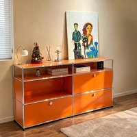 Armoire modulaire en acier inoxydable antique avec portes verrouillables grande capacité, design personnalisable pour hôtel et usage domestique