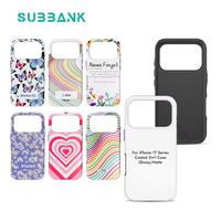 Casing HP Sublimasi 3D TPU PC 2-in-1 Subbank Wholesale untuk iPhone 17 16 Pro Plus Max, Cover Ponsel Kosong