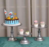 Support à gâteau rond en fer coloré, présentoir à desserts et pour mariages, pour les célébrations d'anniversaire et autres événements, outils pour gâteaux