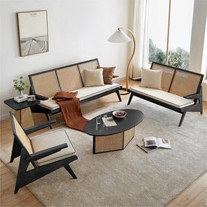 Bàn Ghế mây đặt nhà hàng ngoài trời Bắc Âu Đan Mây bàn mây đơn đôi Ba chỗ sofa màu sắc tự nhiên - Product Image 4