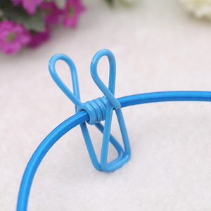 Travel-friendly portable retractable windproof clothesline with <b>clips</b>, 12 <b>clips</b> for drying socks and clothes. - Product Image 3