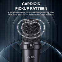 Microphone à condensateur d'enregistrement de diffusion en direct avec interface de type c