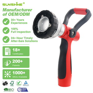 SUNSHINE Pistolet d'arrosage manuel en métal robuste <span class=keywords><strong>à</strong></span> pression élevée (120 psi) avec poignée ergonomique et modes de pulvérisation réglables pour pelouse - Product Image 1