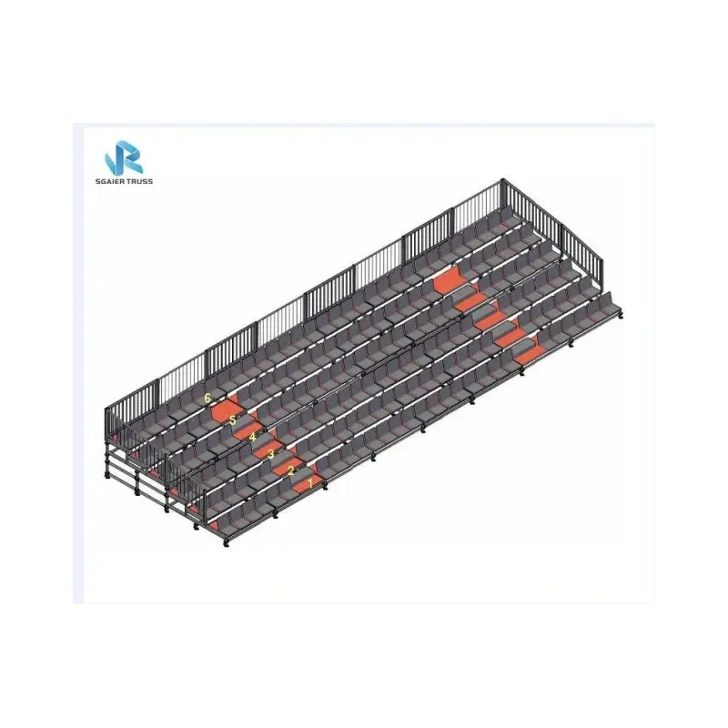 Gradas desmontables para interior/exterior, gimnasio/Estadio teatral con asientos de plástico