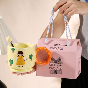 Copo cerâmico de alto valor Internet celebridade cartoon home office caneca <span class=keywords><strong>cute</strong></span> girl copo café lembrança - Product Image 6