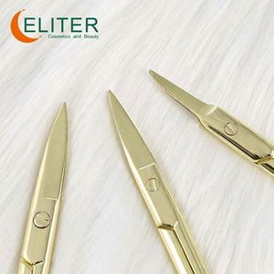 Eliter-Tijeras de acero inoxidable para manicura, tijera dorada para cutículas de uñas, venta al por mayor - Product Image 4