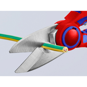 Tijeras de electricista Knipex, hojas rectas con punto de prensado, 160 mm - Product Image 3