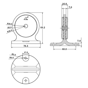Yol Çizgi Belirleyici Fabrikası, Otoyol Bariyer Çizgi Belirleyicileri Üretiyor Çap 60mm Yuvarlak Reflektörlü PMMA Lens Kauçuk Taban KT113 - Product Image 4