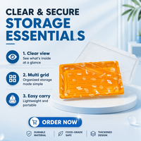 Conteneur à sushi de qualité alimentaire 220x135mm avec couvercle, boîte d'emballage en plastique PET épaissi pour la restauration en supermarché
