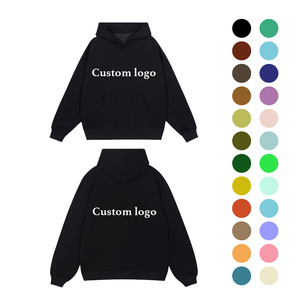 Multi Colors Blank 500 Gsm Cotton French Terry Pullover No String Bulk Custom Heavyweight Oversized Unisex Men Hoodies - Product Image 6