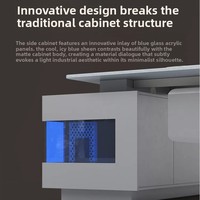 Bureau de direction conçu par des designers, style moderne minimaliste, en bois, nouveau modèle LBZ628, peinture écologique, luxe léger, premium