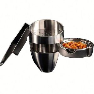 Elegante y Moderna Cazoleta de Acero Inoxidable Duradera e Impermeable para Cachimba con Bandejas de 2 Niveles para Carbón y Tabaco, Incluye Pinza para Carbón - Product Image 1