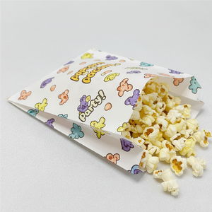 Food Takeaway Recyclable Greaseproof Side Gusset Heat <b>Seal</b> Pastry Bag <b>Waxed</b> Bags Fried Chicken Cookie Popcorn Paper Bag - Product Image 5