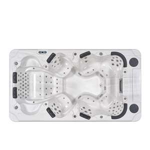 Vendita calda all'aperto 8 persone autopulente vasca idromassaggio in acrilico per piscina spa per il tempo libero di lusso Dual Area Endless Swim spa - Product Image 3
