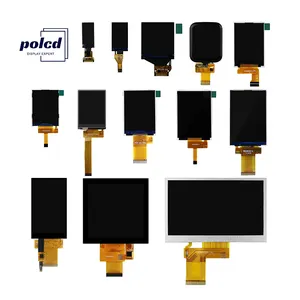 Polcd TFT IPS 1.3 1.77 2.2 2.4 3.5 4 4.3 inci layar LCD kecil Panel modul Mini disesuaikan RTP CTP FPC layar TFT warna penuh