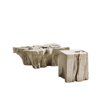 Tabouret design de luxe pour l'intérieur des meubles d'intérieur en résine durable et fibre de verre mélange imite les racines des arbres Tabouret de table