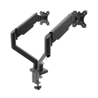 Bras de moniteur double 10-30 pouces support d'écran d'ordinateur Double bras de support de moniteur avec contrepoids de ressort à gaz