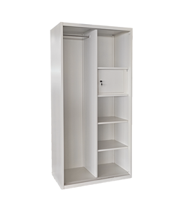 2-Cửa Thép Almirah Tủ Quần Áo Freestanding Có Thể Khóa Với In Kim Loại Tủ Quần Áo & Ban Công Gương Cửa Trượt Giải Pháp Lưu Trữ - Product Image 4