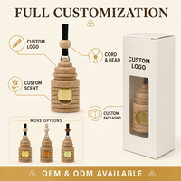 Diffuseur de parfum pour voiture en bois, support alvéolé en forme de ruche, fenêtre de niveau de liquide visible, concentration de parfum à 60 % longue durée, logo personnalisé