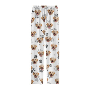 Pantaloni lunghi in pigiama di alta qualità per gli uomini sciolti per dormire con caratteristiche termiche in tessuto a maglia stampa per la casa su richiesta - Product Image 5