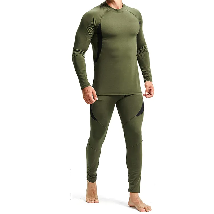 Long johns thermal underwear sets for men keep warm fleece lining thermal underwear OEM
