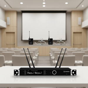 Microphone sans fil col de cygne UHF SOUNDNOW S-922T/6T à succès avec contrôle du volume et fonction mute pour la formation et les conférences à une ou deux personnes - Product Image 2