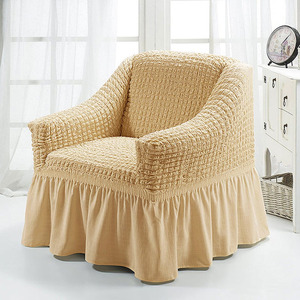 Housse de canapé universelle quatre saisons, moderne, simple, couleur unie, vert foncé, rouge vin, couverture intégrale, élastique, <span class=keywords><strong>gaze</strong></span> à bulles - Product Image 4