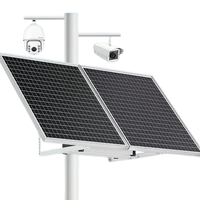Panel Surya 160w dengan Braket Baterai Lithium Kapasitas Tinggi 240Ah Pengisian Daya DC untuk Lampu Kamera Keamanan Luar Ruangan