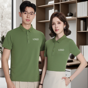Camisas Polo para Mujer, Uniformes con Solapa, Color Sólido, Uniformes de Trabajo para Camareros de Restaurante, Cocina, Camiseta de Manga Corta para Hombre, Uniforme de Negocios - Product Image 1