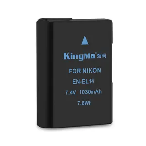 KingMa ถอดรหัสแบตเตอรี่ EN-EL14สำหรับ Nikon D3300 D3400 D5300 D5500 D3200 D5200