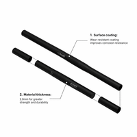 Guidon plat en alliage d'aluminium léger haute performance, logo personnalisé, 25,4/31,8 mm, noir, oxydation anodique, pour BMX et VTT