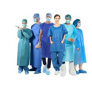 SJ Cirurgia Vestidos AAMI nível 1/2/3/4 Uniformes Hospitalares Estéril Descartável Vestido Cirúrgico