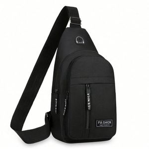 Sac messager de voyage personnalisé avec logo, sac de poitrine en nylon, sac bandoulière imperméable - Product Image 5