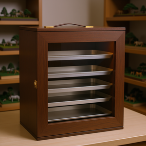 กล่องเก็บของขนาดเล็ก 5 ชั้น ที่วางโชว์ไม้แบบโปร่งใส สำหรับโมเดลขนาด 1:1000 1:1500 กล่องขนส่ง - Product Image 2