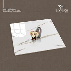 Élégance classique 600x600mm marbre blanc polonais carrelage en porcelaine pour salon et murs intérieurs - Product Image 5