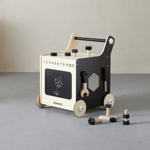 Asweets जल्दी शैक्षिक घुमक्कड़ लकड़ी की गाड़ी खिलौने बच्चे उपकरण गतिविधि वॉकर - Product Image 2