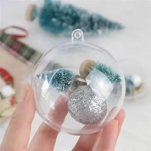 Vente en gros <span class=keywords><strong>de</strong></span> boules transparentes en plastique pour bricolage ornements décoratifs suspendus boîte <span class=keywords><strong>à</strong></span> boules ouverte pour sapin <span class=keywords><strong>de</strong></span> Noël cadeaux pour la fête <span class=keywords><strong>de</strong></span> mariage - Product Image 5