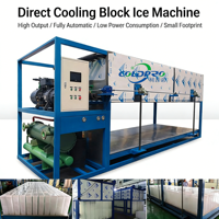 Máquina de Hielo en Bloques de 3 Toneladas, Tipo de Enfriamiento Directo, Sin Contaminación de Salmuera, Máquina de Hielo para Procesamiento de Alimentos, Alta Eficiencia y Ahorro de Energía
