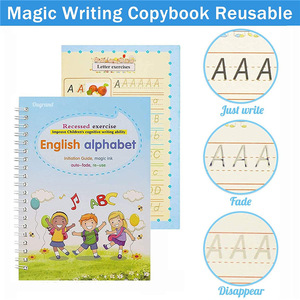 Ensemble de cahiers <span class=keywords><strong>d</strong></span>'écriture manuscrite en <span class=keywords><strong>anglais</strong></span>, cahiers <span class=keywords><strong>d</strong></span>'écriture et de <span class=keywords><strong>dessin</strong></span> effaçables magiques, cahiers <span class=keywords><strong>d</strong></span>'entraînement au contrôle du stylo <span class=keywords><strong>pour</strong></span> l'apprentissage précoce des enfants - Product Image 6