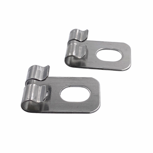 Klem berbentuk U-C Mini kecil kustom, klem pegas datar tegangan cincin melingkar fiksasi keamanan kabel baja tahan karat - Product Image 1