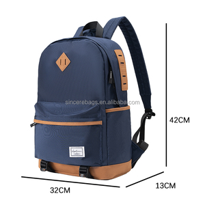 Men's <b>Waterproof</b> Large Capacity USB Charging Nylon Zipper <b>Backpack</b> Fashionable Casual Lightweight <b>School</b> Office Customised LOGO - Product Image 6