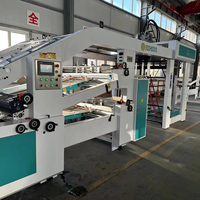 Machine de laminage automatique haute vitesse pour 5 cannelures de carton, pour usines d'emballage, état neuf et d'occasion, marque Schneider PLC
