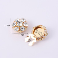 Cubrebotones de cristal para mujer, botón a presión, joyería, ropa, botones, gemelos, camisa