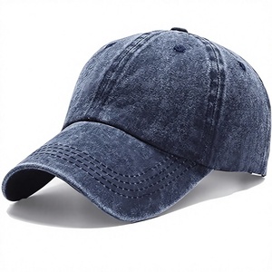 Gorra de Béisbol de Mezclilla Lavada Daizha Sports, Unisex, Azul Oscuro, Ajustable, de 6 Paneles, Color Sólido, Informal, para Adultos, para las Cuatro Estaciones - Product Image 1