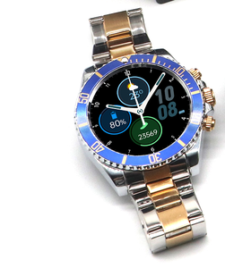 Màn Hình Cảm Ứng Toàn Màn 1.28 Inch, Đồng Hồ Thông Minh Thép Không Gỉ Màu Xanh Đen IP68 320 MAh Cea Uhr AW12 AW11 - Product Image 5