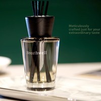 Diffuseur de parfum d'ambiance de luxe pour hôtel, sans flamme, à bâtonnets, en verre cylindrique, pour la maison, avec huiles essentielles, ensemble de parfums