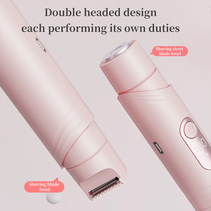 Dispositivo de depilación, <span class=keywords><strong>afeitadora</strong></span> de doble cabezal para bikini femenino, recortadora de vello púbico, raspador - Product Image 3