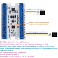 N4DSC08 8CH RS485 DS18B20 Sensor Pengumpul Suhu Modbus Remote IO PLC Perekam Tanpa Kertas Kontrol Termostatik TVS Surge