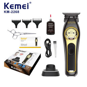 เครื่องตัดผม Kemei รุ่น KM2268 ใบมีด DLC ความเร็วสูง 7000-9000 รอบต่อนาที ชาร์จผ่าน USB ใช้ในร้านเสริมสวย - Product Image 3